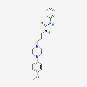 molecular formula C21H28N4O2 B4087717 N-{3-[4-(4-methoxyphenyl)-1-piperazinyl]propyl}-N'-phenylurea 