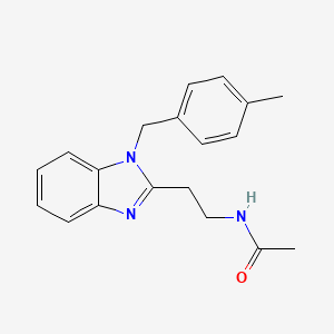 molecular formula C19H21N3O B4087721 N-{2-[1-(4-methylbenzyl)-1H-benzimidazol-2-yl]ethyl}acetamide 