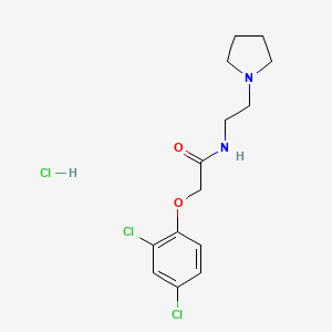 molecular formula C14H19Cl3N2O2 B4087727 2-(2,4-dichlorophenoxy)-N-[2-(1-pyrrolidinyl)ethyl]acetamide hydrochloride 