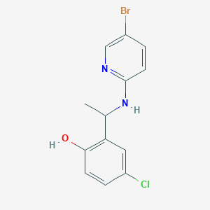 molecular formula C13H12BrClN2O B4087763 2-{1-[(5-bromo-2-pyridinyl)amino]ethyl}-4-chlorophenol 