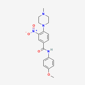 molecular formula C19H22N4O4 B4087776 N-(4-methoxyphenyl)-4-(4-methyl-1-piperazinyl)-3-nitrobenzamide 