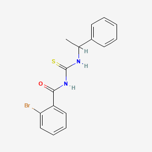 molecular formula C16H15BrN2OS B4087781 2-bromo-N-{[(1-phenylethyl)amino]carbonothioyl}benzamide 