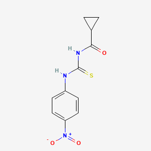 molecular formula C11H11N3O3S B4087782 N-{[(4-nitrophenyl)amino]carbonothioyl}cyclopropanecarboxamide 