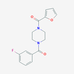 molecular formula C16H15FN2O3 B408783 1-(3-Fluorobenzoyl)-4-(2-furoyl)piperazine CAS No. 332851-11-3