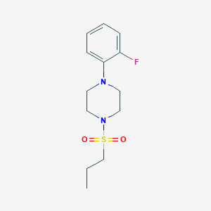 molecular formula C13H19FN2O2S B4087831 1-(2-fluorophenyl)-4-(propylsulfonyl)piperazine 