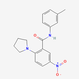 molecular formula C18H19N3O3 B4087841 N-(3-methylphenyl)-5-nitro-2-(1-pyrrolidinyl)benzamide 