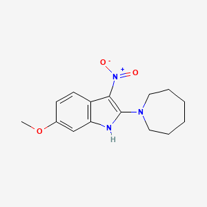 molecular formula C15H19N3O3 B4087862 2-(1-azepanyl)-6-methoxy-3-nitro-1H-indole 