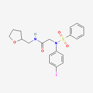 molecular formula C19H21IN2O4S B4087863 N~2~-(4-iodophenyl)-N~2~-(phenylsulfonyl)-N~1~-(tetrahydro-2-furanylmethyl)glycinamide 