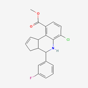molecular formula C20H17ClFNO2 B4087864 methyl 6-chloro-4-(3-fluorophenyl)-3a,4,5,9b-tetrahydro-3H-cyclopenta[c]quinoline-9-carboxylate 