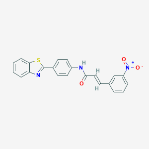 molecular formula C22H15N3O3S B408789 N-[4-(1,3-benzothiazol-2-yl)phenyl]-3-{3-nitrophenyl}acrylamide 