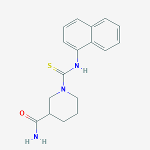 molecular formula C17H19N3OS B4087892 1-[(1-naphthylamino)carbonothioyl]-3-piperidinecarboxamide 