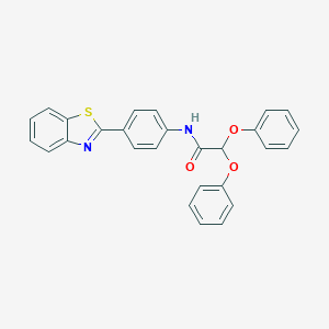 molecular formula C27H20N2O3S B408790 N-[4-(1,3-benzothiazol-2-yl)phenyl]-2,2-diphenoxyacetamide 