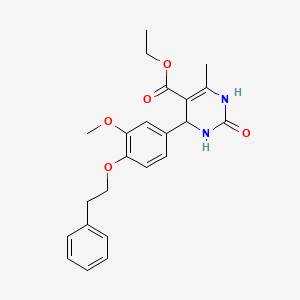 molecular formula C23H26N2O5 B4087902 ethyl 4-[3-methoxy-4-(2-phenylethoxy)phenyl]-6-methyl-2-oxo-1,2,3,4-tetrahydro-5-pyrimidinecarboxylate 