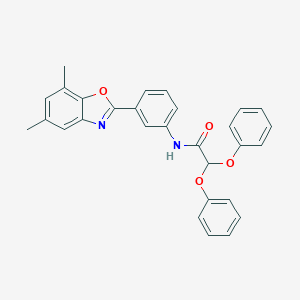 molecular formula C29H24N2O4 B408792 N-[3-(5,7-Dimethyl-benzooxazol-2-yl)-phenyl]-2,2-diphenoxy-acetamide 