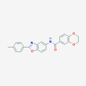 molecular formula C23H18N2O4 B408793 N-[2-(4-methylphenyl)-1,3-benzoxazol-5-yl]-2,3-dihydro-1,4-benzodioxine-6-carboxamide 