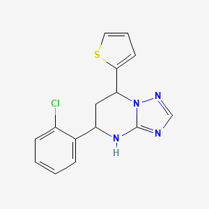 molecular formula C15H13ClN4S B4087931 5-(2-chlorophenyl)-7-(2-thienyl)-4,5,6,7-tetrahydro[1,2,4]triazolo[1,5-a]pyrimidine 