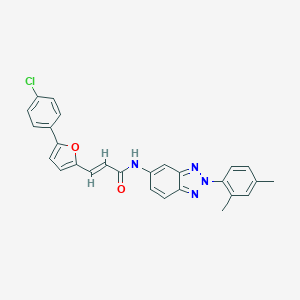 3-[5-(4-chlorophenyl)-2-furyl]-N-[2-(2,4-dimethylphenyl)-2H-1,2,3-benzotriazol-5-yl]acrylamide