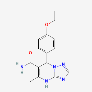 molecular formula C15H17N5O2 B4087968 7-(4-ethoxyphenyl)-5-methyl-4,7-dihydro[1,2,4]triazolo[1,5-a]pyrimidine-6-carboxamide 