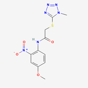 molecular formula C11H12N6O4S B4087988 N-(4-methoxy-2-nitrophenyl)-2-[(1-methyl-1H-tetrazol-5-yl)thio]acetamide 