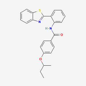molecular formula C24H22N2O2S B4087996 N-[2-(1,3-benzothiazol-2-yl)phenyl]-4-sec-butoxybenzamide 