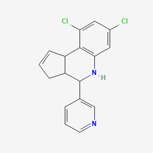 molecular formula C17H14Cl2N2 B4088016 7,9-dichloro-4-(3-pyridinyl)-3a,4,5,9b-tetrahydro-3H-cyclopenta[c]quinoline 