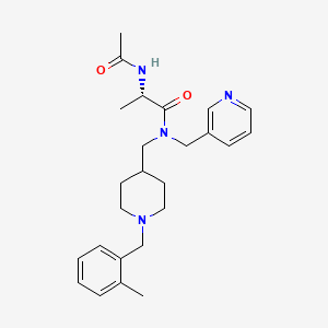molecular formula C25H34N4O2 B4088071 N~2~-acetyl-N~1~-{[1-(2-methylbenzyl)-4-piperidinyl]methyl}-N~1~-(3-pyridinylmethyl)-L-alaninamide 