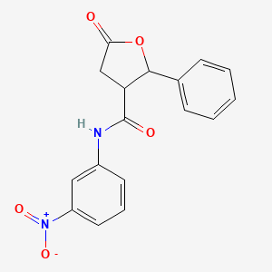 molecular formula C17H14N2O5 B4088073 N-(3-nitrophenyl)-5-oxo-2-phenyltetrahydro-3-furancarboxamide 