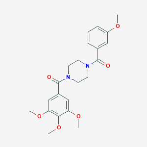 molecular formula C22H26N2O6 B408808 1-(3-Methoxybenzoyl)-4-(3,4,5-trimethoxybenzoyl)piperazine CAS No. 336178-98-4