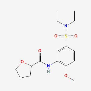 molecular formula C16H24N2O5S B4088114 N-{5-[(diethylamino)sulfonyl]-2-methoxyphenyl}tetrahydro-2-furancarboxamide 