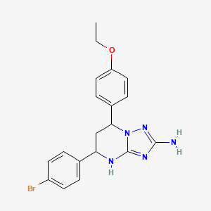 molecular formula C19H20BrN5O B4088164 5-(4-bromophenyl)-7-(4-ethoxyphenyl)-4,5,6,7-tetrahydro[1,2,4]triazolo[1,5-a]pyrimidin-2-amine 