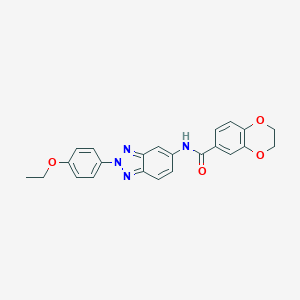 molecular formula C23H20N4O4 B408818 N-[2-(4-ethoxyphenyl)-2H-1,2,3-benzotriazol-5-yl]-2,3-dihydro-1,4-benzodioxine-6-carboxamide 