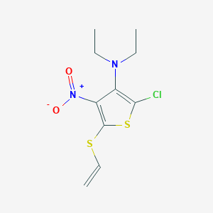 molecular formula C10H13ClN2O2S2 B4088181 2-chloro-N,N-diethyl-4-nitro-5-(vinylthio)-3-thiophenamine 