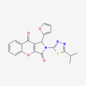 molecular formula C20H15N3O4S B4088182 1-(2-furyl)-2-(5-isopropyl-1,3,4-thiadiazol-2-yl)-1,2-dihydrochromeno[2,3-c]pyrrole-3,9-dione 