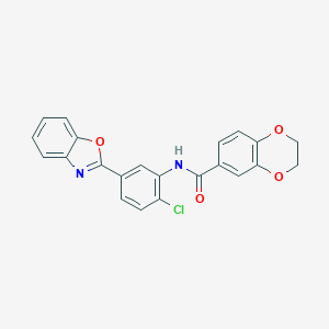 N-[5-(1,3-benzoxazol-2-yl)-2-chlorophenyl]-2,3-dihydro-1,4-benzodioxine-6-carboxamide