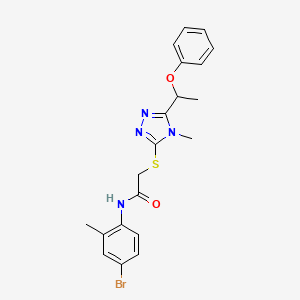 molecular formula C20H21BrN4O2S B4088203 N-(4-bromo-2-methylphenyl)-2-{[4-methyl-5-(1-phenoxyethyl)-4H-1,2,4-triazol-3-yl]thio}acetamide 