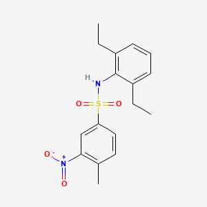 molecular formula C17H20N2O4S B4088208 N-(2,6-diethylphenyl)-4-methyl-3-nitrobenzenesulfonamide 