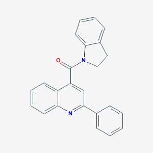 molecular formula C24H18N2O B408825 (2,3-Dihydroindol-1-yl)-(2-phenylquinolin-4-yl)methanone 