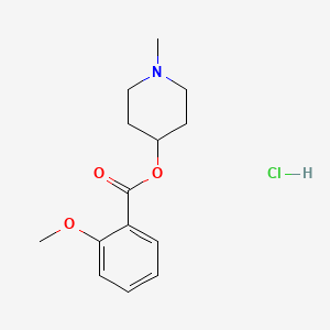 molecular formula C14H20ClNO3 B4088296 1-methyl-4-piperidinyl 2-methoxybenzoate hydrochloride 