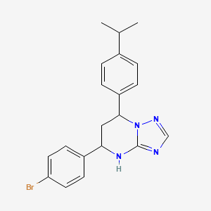 molecular formula C20H21BrN4 B4088305 5-(4-bromophenyl)-7-(4-isopropylphenyl)-4,5,6,7-tetrahydro[1,2,4]triazolo[1,5-a]pyrimidine 