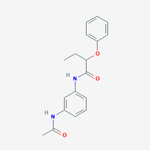 molecular formula C18H20N2O3 B4088346 N-[3-(acetylamino)phenyl]-2-phenoxybutanamide 