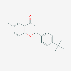 molecular formula C20H20O2 B408835 2-(4-tert-butylphenyl)-6-methyl-4H-chromen-4-one 