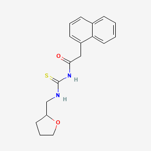 molecular formula C18H20N2O2S B4088351 2-(1-naphthyl)-N-{[(tetrahydro-2-furanylmethyl)amino]carbonothioyl}acetamide 