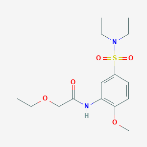molecular formula C15H24N2O5S B4088397 N-{5-[(diethylamino)sulfonyl]-2-methoxyphenyl}-2-ethoxyacetamide 