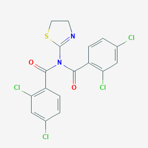 molecular formula C17H10Cl4N2O2S B408841 2,4-dichloro-N-(2,4-dichlorobenzoyl)-N-(4,5-dihydro-1,3-thiazol-2-yl)benzamide 