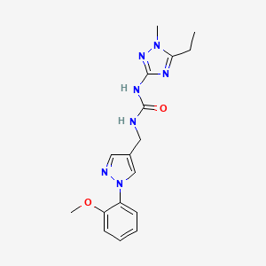 molecular formula C17H21N7O2 B4088421 N-(5-ethyl-1-methyl-1H-1,2,4-triazol-3-yl)-N'-{[1-(2-methoxyphenyl)-1H-pyrazol-4-yl]methyl}urea trifluoroacetate 