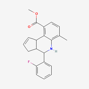 molecular formula C21H20FNO2 B4088439 methyl 4-(2-fluorophenyl)-6-methyl-3a,4,5,9b-tetrahydro-3H-cyclopenta[c]quinoline-9-carboxylate 