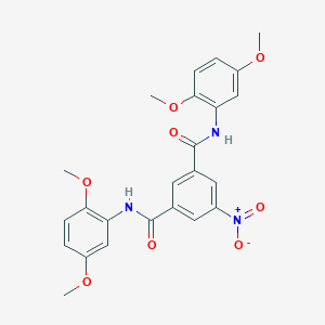 molecular formula C24H23N3O8 B408844 N,N'-Bis-(2,5-dimethoxy-phenyl)-5-nitro-isophthalamide 