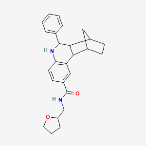 molecular formula C26H30N2O2 B4088447 10-phenyl-N-(tetrahydro-2-furanylmethyl)-9-azatetracyclo[10.2.1.0~2,11~.0~3,8~]pentadeca-3,5,7-triene-5-carboxamide 