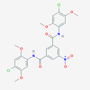 molecular formula C24H21Cl2N3O8 B408845 N,N'-Bis-(4-chloro-2,5-dimethoxy-phenyl)-5-nitro-isophthalamide 
