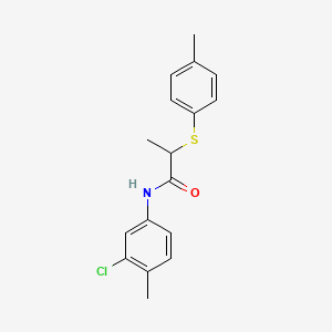 molecular formula C17H18ClNOS B4088454 N-(3-chloro-4-methylphenyl)-2-[(4-methylphenyl)thio]propanamide 